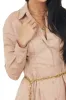 Tea Rose Button Up Long Sleeve Collared Mini Dress sold by Lime Lush