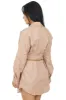 Tea Rose Button Up Long Sleeve Collared Mini Dress sold by Lime Lush