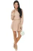 Tea Rose Button Up Long Sleeve Collared Mini Dress sold by Lime Lush