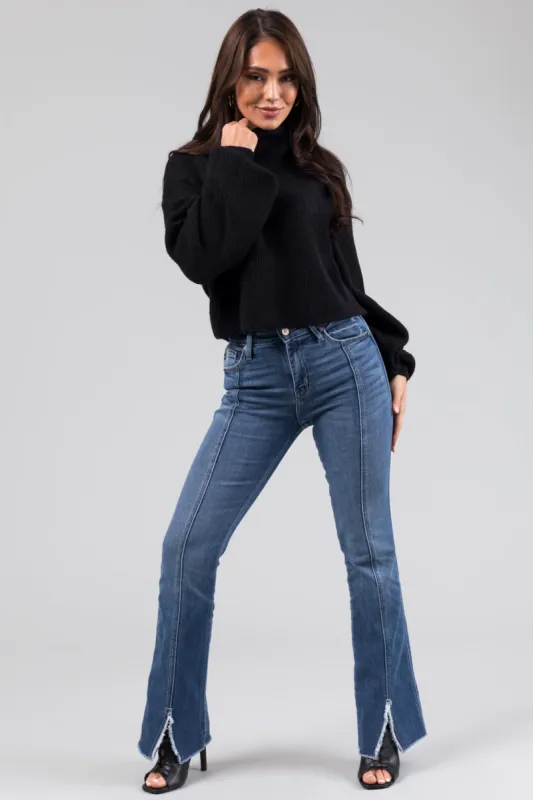 KanCan Mid Wash Split Hem Bootcut Jeans sold by Lime Lush