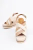 Beige Cross Strap Espadrille Platform Wedges sold by Lime Lush