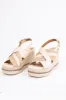 Beige Cross Strap Espadrille Platform Wedges sold by Lime Lush