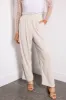 Oatmeal Pleated Straight Leg Linen Pants sold by Lime Lush