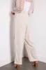 Oatmeal Pleated Straight Leg Linen Pants sold by Lime Lush
