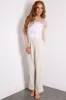Oatmeal Pleated Straight Leg Linen Pants sold by Lime Lush