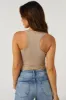 Latte Racerback Solid Cotton Bodysuit sold by Lime Lush