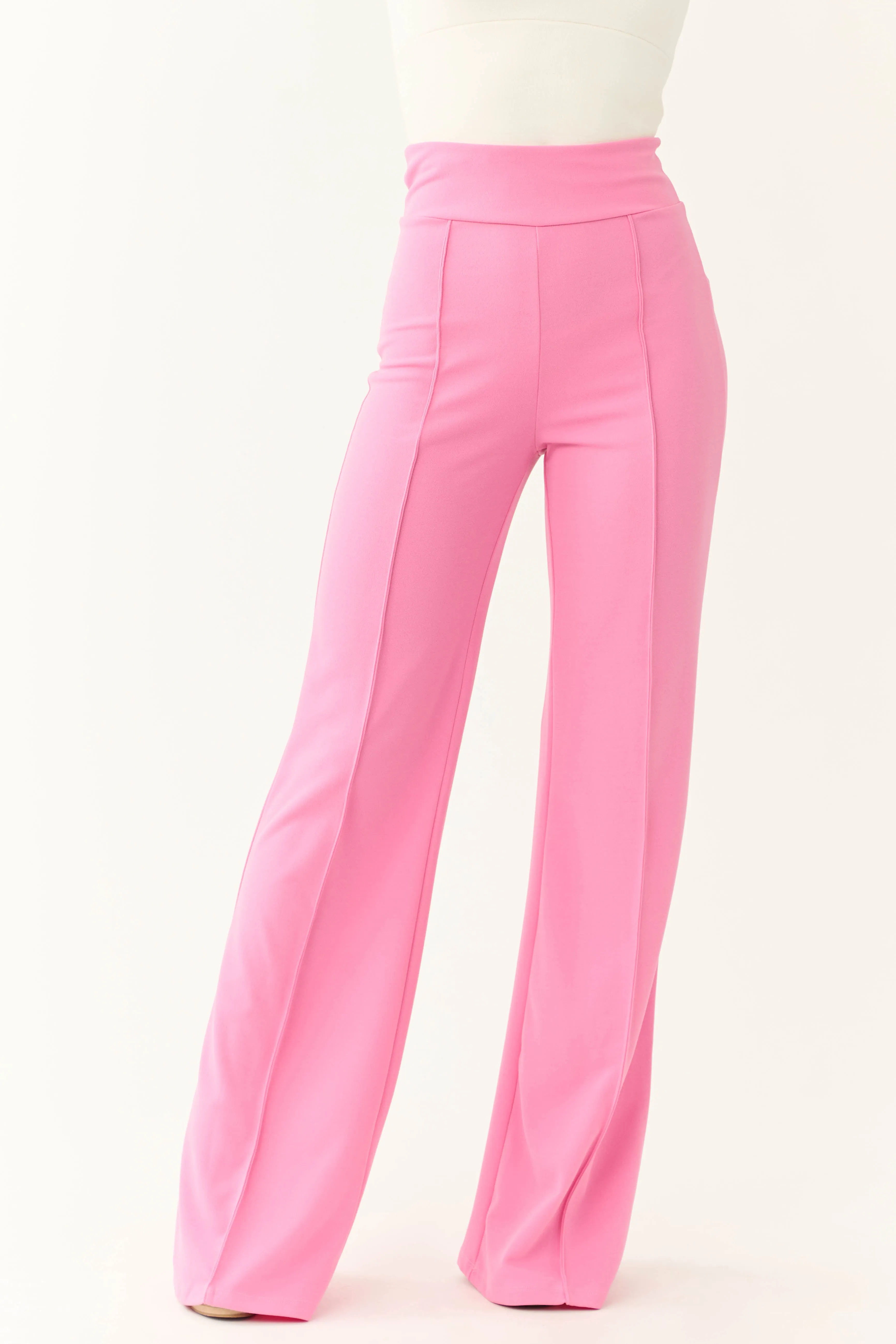 Bubblegum Vertical Seam Wide Leg Pants sold by Lime Lush product image thumbnail 2