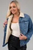 KanCan Medium Wash Long Sleeve Denim Jacket sold by Lime Lush