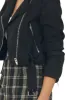 Black Faux Suede Zip Up Cropped Moto Jacket sold by Lime Lush