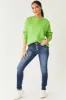 KanCan Dark Wash High Rise Super Skinny Jeans with Distress Detail sold by Lime Lush