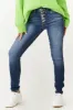 KanCan Dark Wash High Rise Super Skinny Jeans with Distress Detail sold by Lime Lush