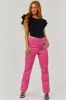 Judy Blue Pink Faux Leather Tummy Control Straight Pants sold by Lime Lush