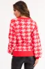 Scarlet Houndstooth Button Down Cardigan sold by Lime Lush