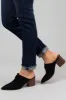 Black Faux Suede Pointed Toe Mules sold by Lime Lush