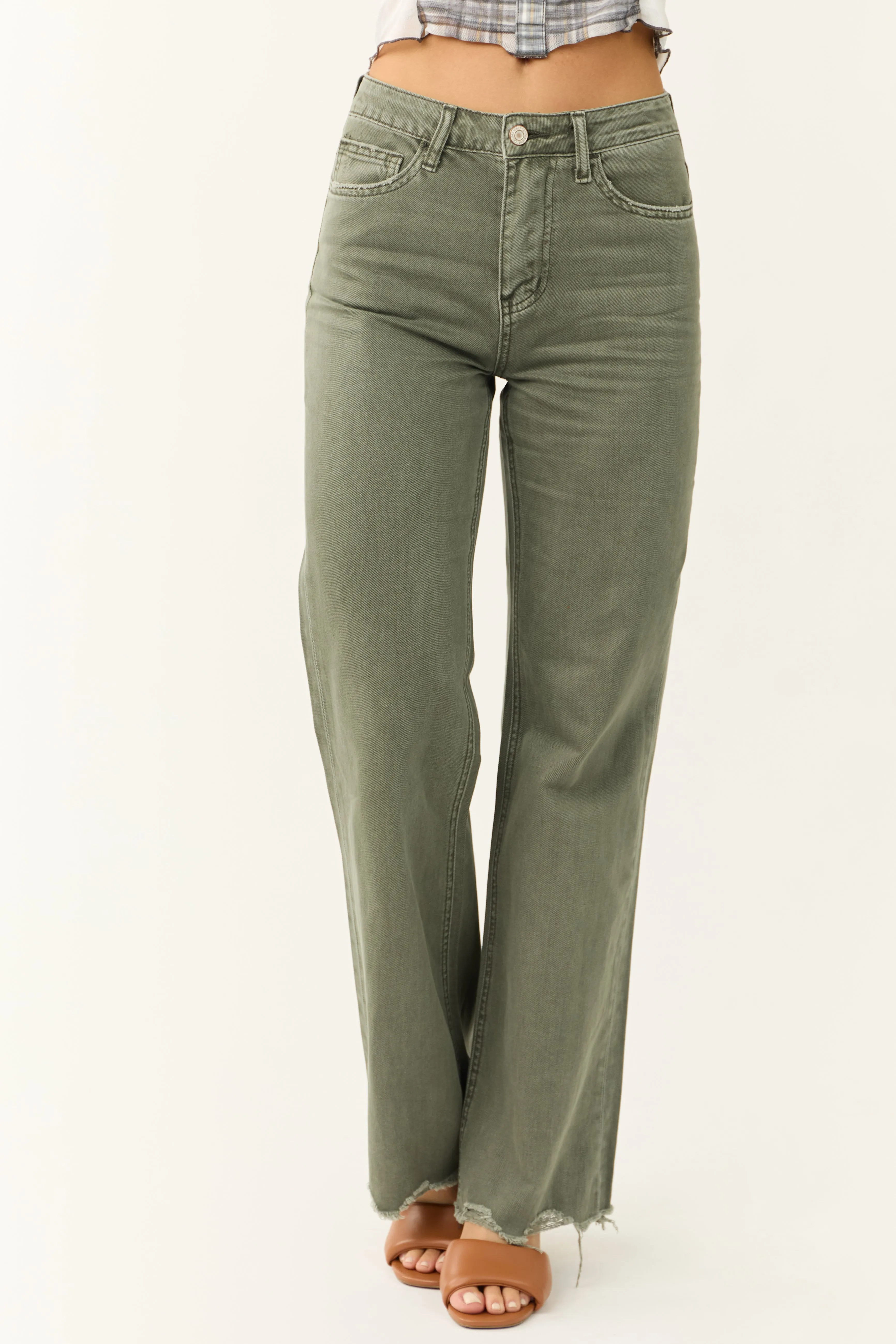 Vervet Juniper 90's Vintage Raw Hem Flare Jeans sold by Lime Lush
