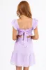 Light Iris Smocked Top Back Cut Out Mini Dress sold by Lime Lush