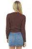 Chocolate Fitted Cable Knit Sweater sold by Lime Lush