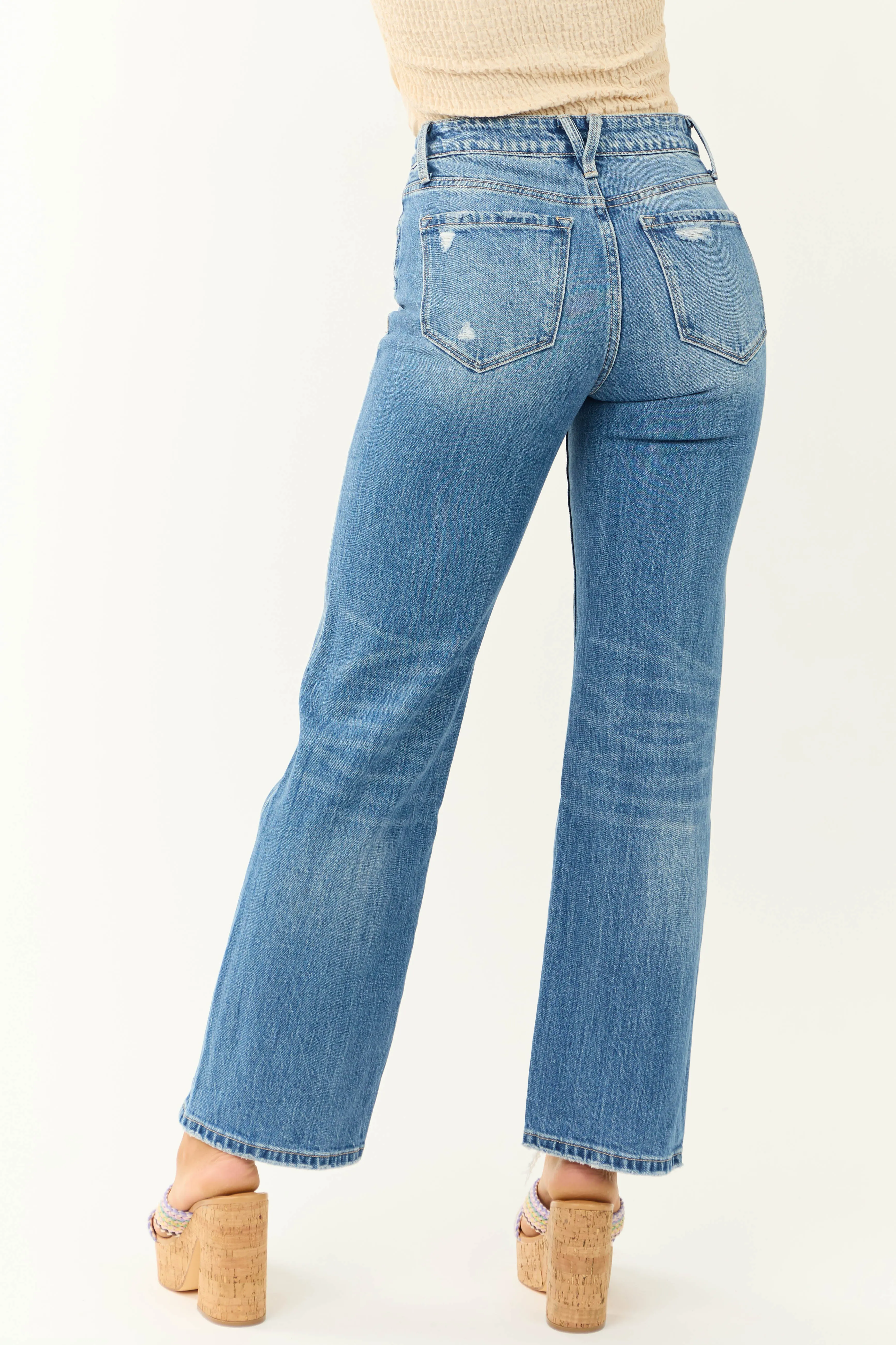 Vervet Medium Wash Dad Jeans sold by Lime Lush product image thumbnail 4