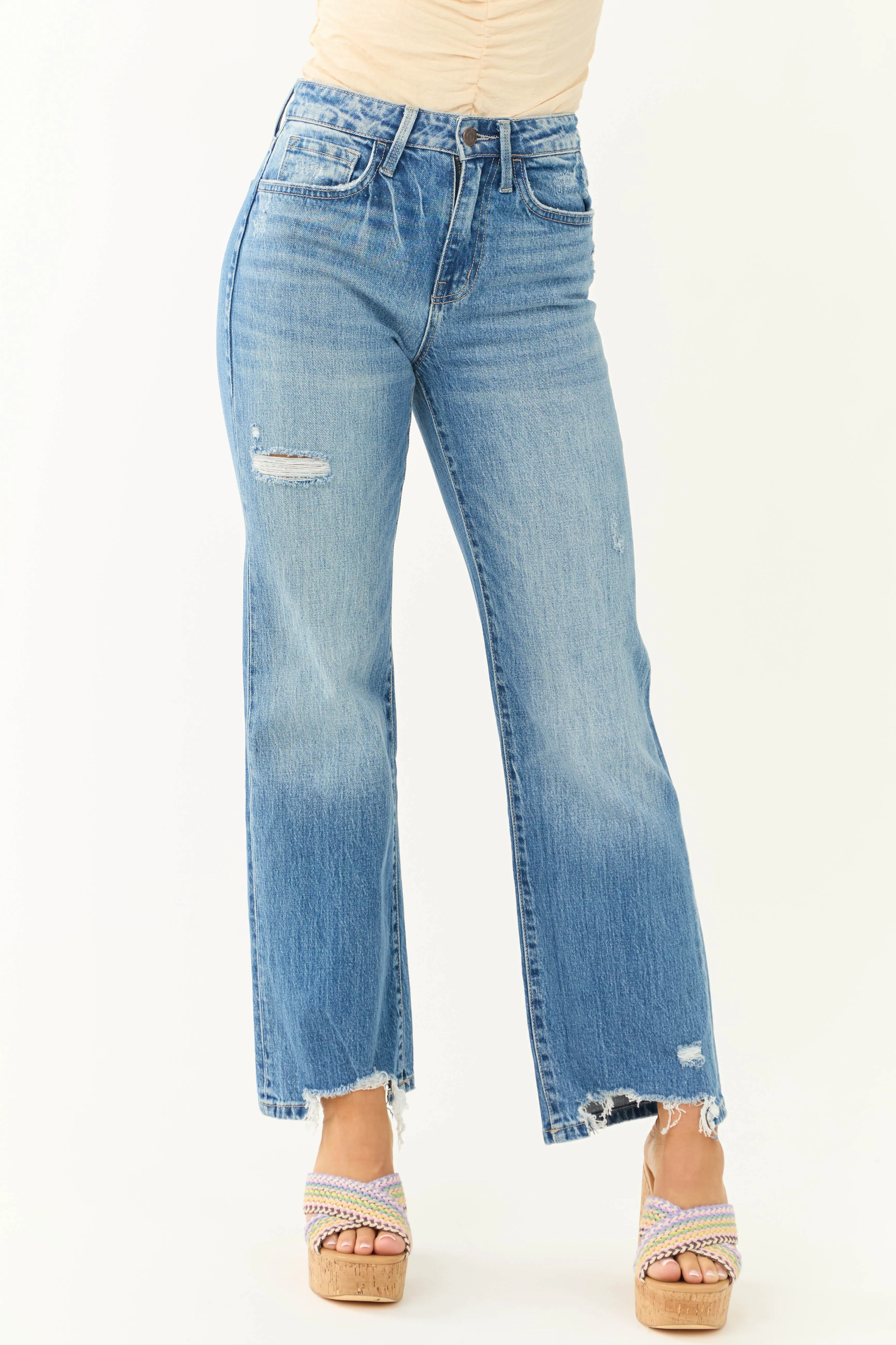 Vervet Medium Wash Dad Jeans sold by Lime Lush