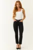 Vervet Black Slim Bootcut Raw Hem Jeans sold by Lime Lush