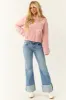 Carnation Floral Embroidered Puff Sleeve Sweater sold by Lime Lush
