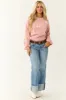 Carnation Floral Embroidered Puff Sleeve Sweater sold by Lime Lush