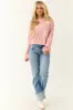 Carnation Floral Embroidered Puff Sleeve Sweater sold by Lime Lush