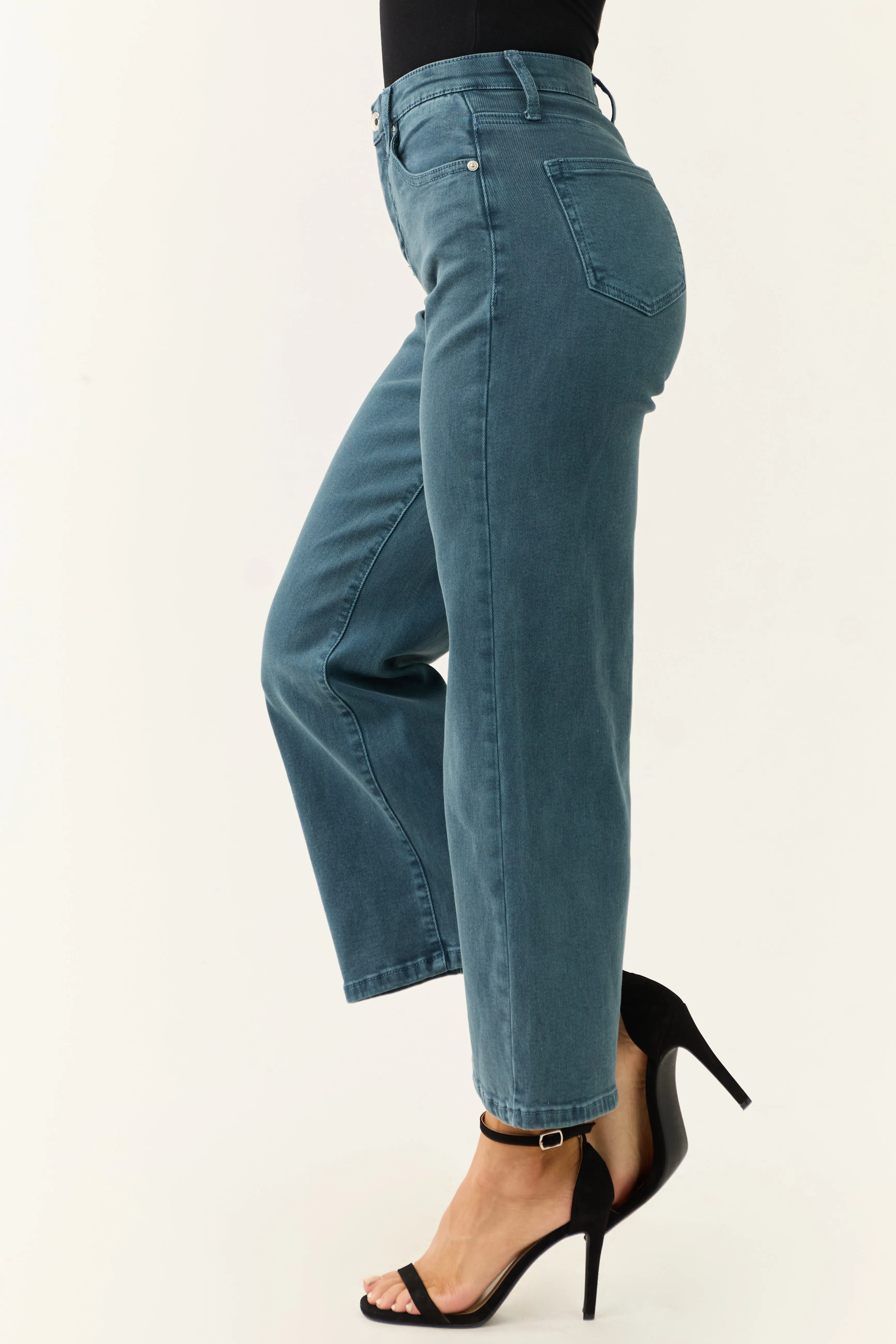 Special A Ocean Tummy Control Wide Leg Jeans sold by Lime Lush product image thumbnail 4