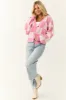 Bubblegum and Cream Checkered Print Cardigan sold by Lime Lush