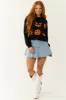 Black Halloween Pumpkin Graphic Knit Sweater sold by Lime Lush