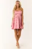 Bubblegum Floral Jacquard Sleeveless Mini Dress sold by Lime Lush