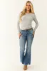 Dove Grey Ruched Side Long Sleeve Knit Top sold by Lime Lush