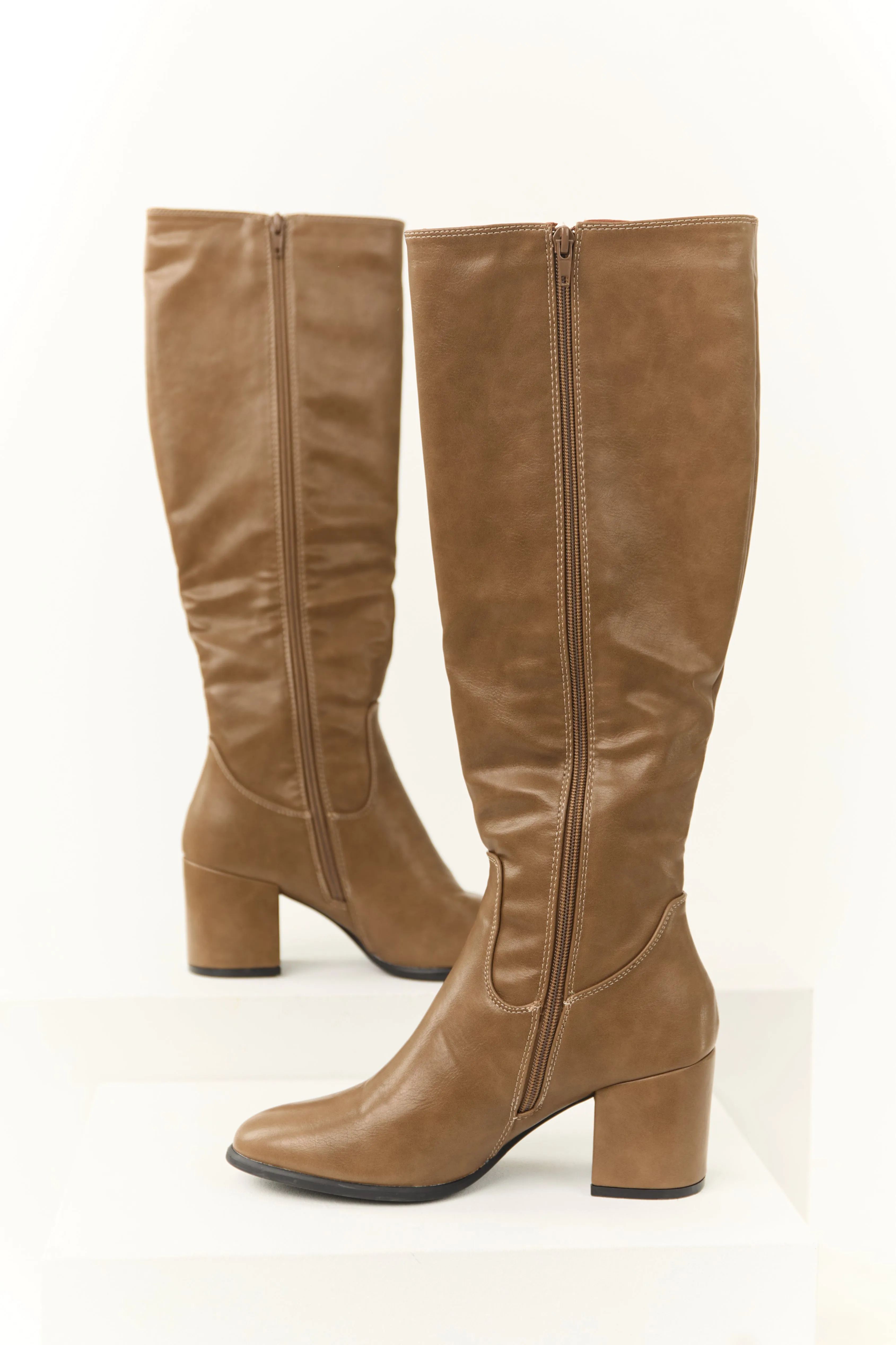 Sepia Tall Knee High Square Heel Boots sold by Lime Lush product image thumbnail 2