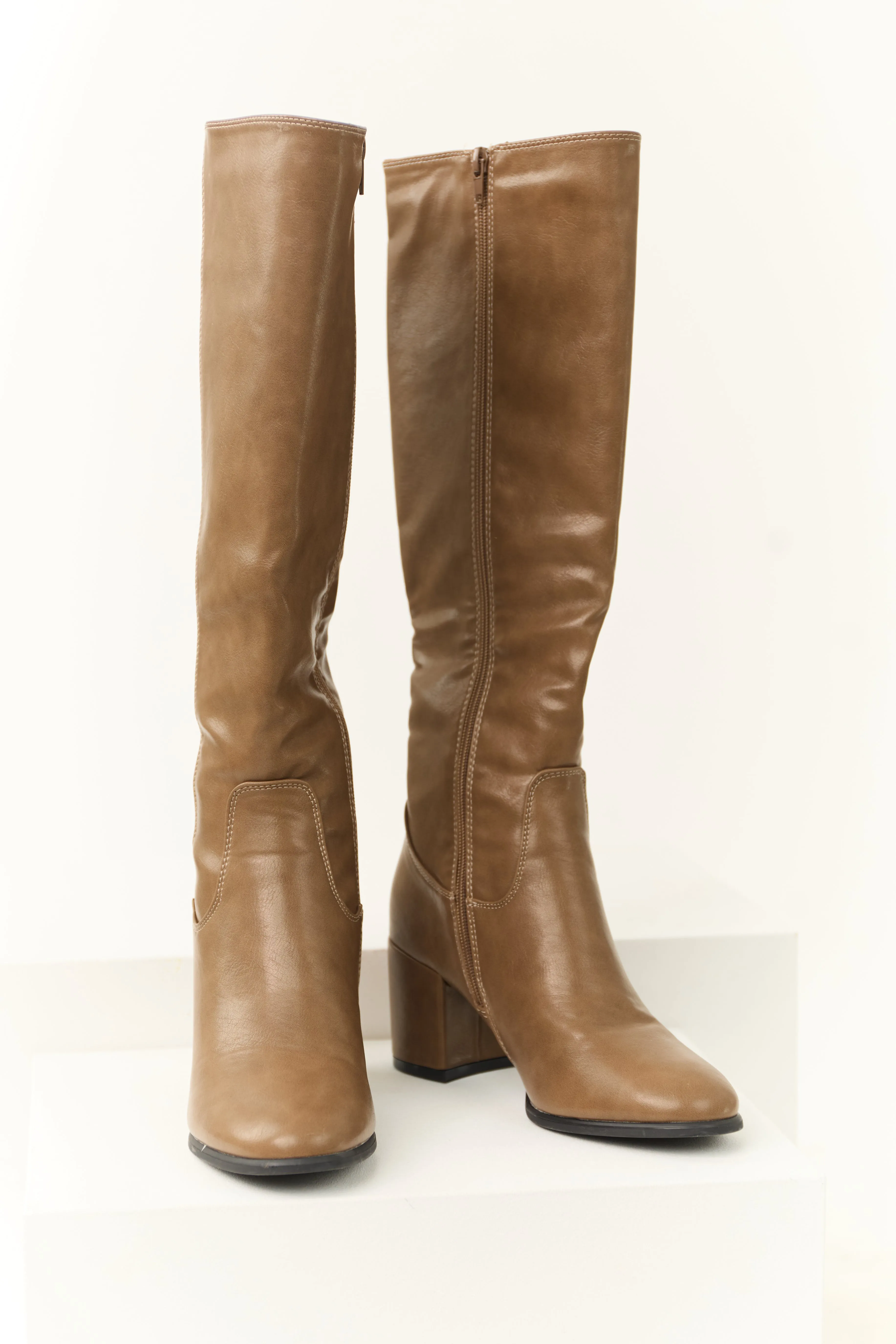 Sepia Tall Knee High Square Heel Boots sold by Lime Lush product image thumbnail 3