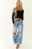 Black Front Tie Detail Ruched Long Sleeve Top sold by Lime Lush