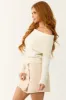 Cream Soft Off Shoulder Neckline Sweater sold by Lime Lush