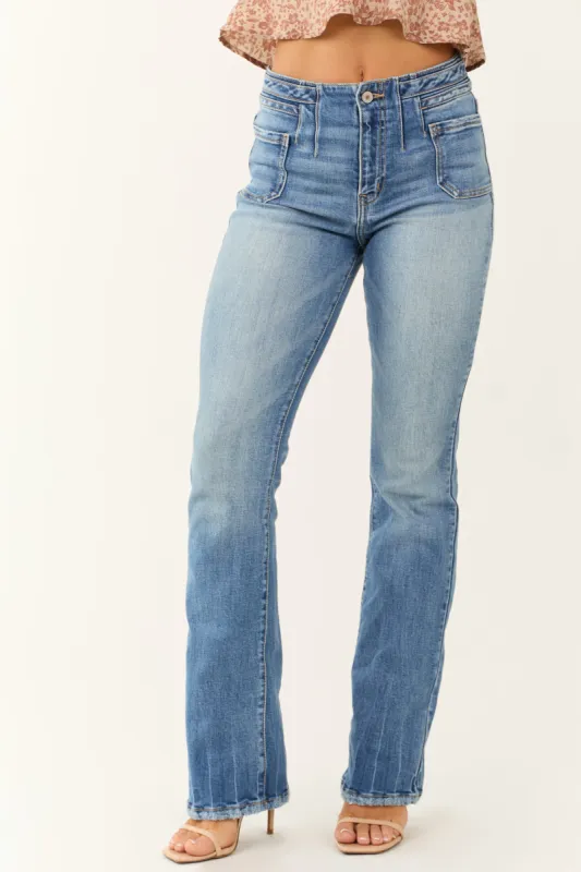 KanCan Medium Wash High Rise Bootcut Jeans sold by Lime Lush