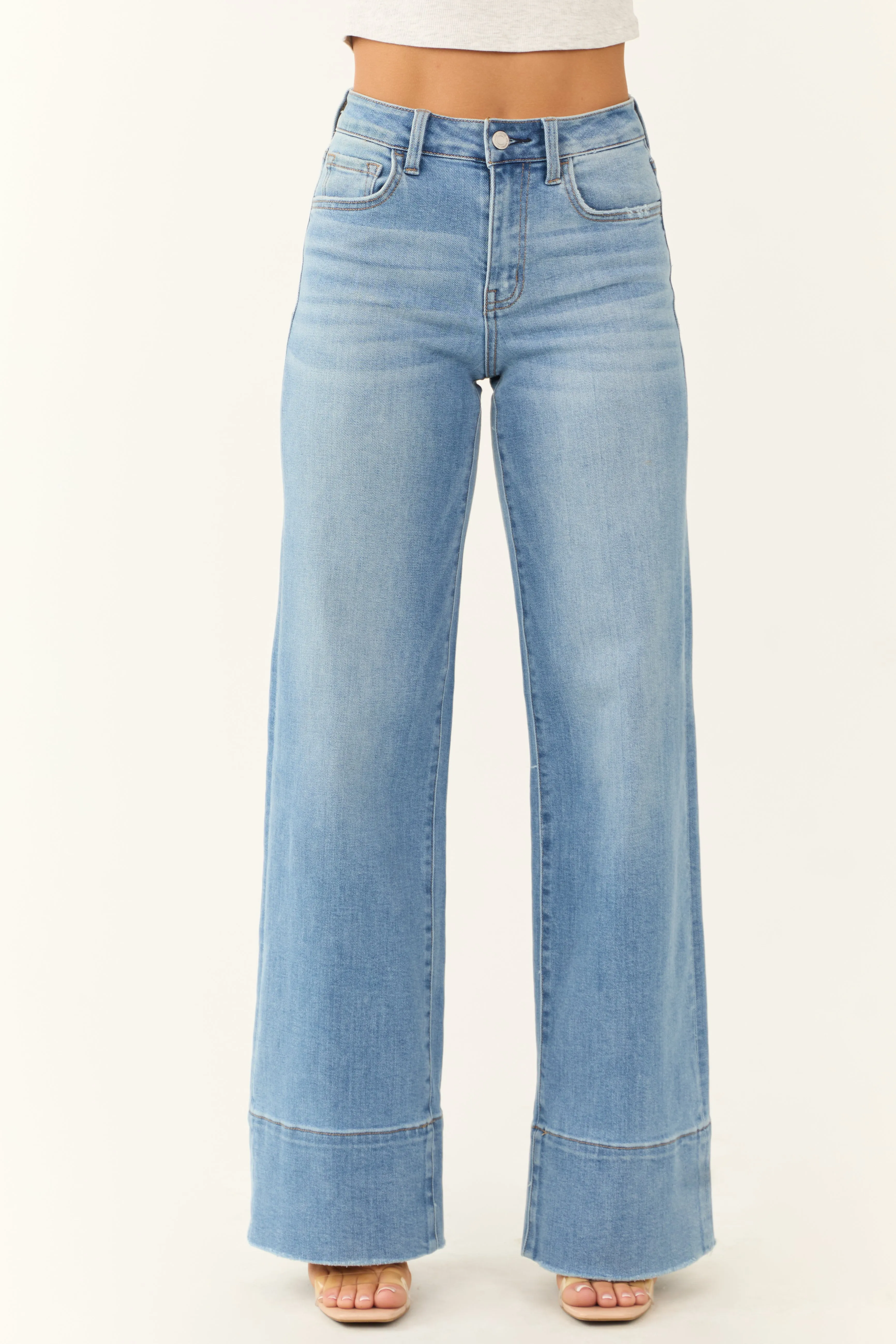 Vervet High Rise A Line Wide Leg Jeans sold by Lime Lush