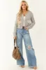 Dove Grey and White Button Down Textured Cardigan sold by Lime Lush