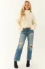 Cream Long Sleeve Turtleneck Chunky Sweater sold by Lime Lush