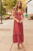 Punch Velvet Tie Straps Ruched Maxi Dress sold by Lime Lush