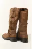 Light Sepia Faux Leather Multiple Buckle Boot sold by Lime Lush