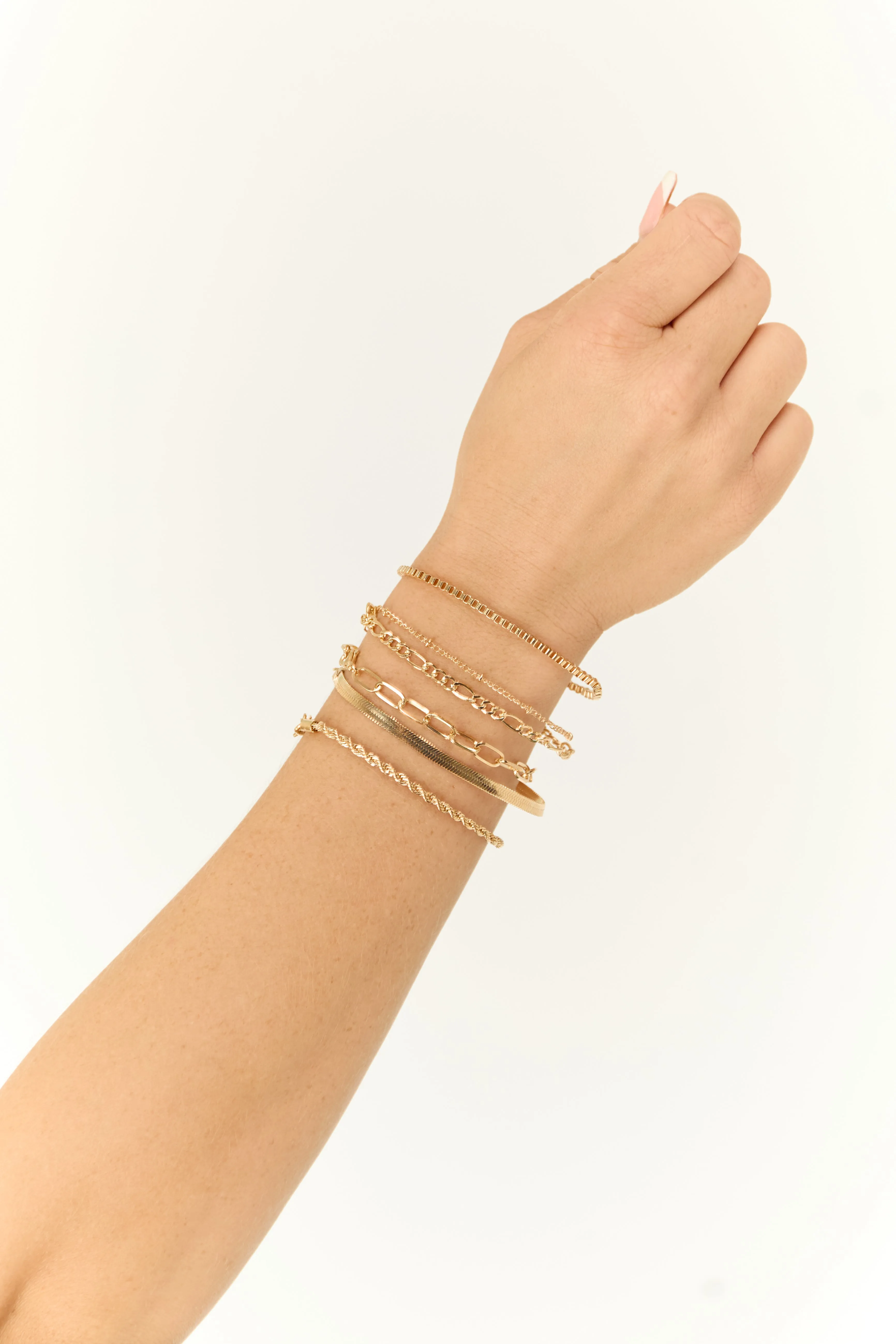 Gold Multi Style 6 Chain Bracelets sold by Lime Lush product image thumbnail 2