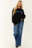 Black 'Merry' Metallic Yarn Long Sleeve Sweater sold by Lime Lush