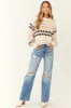 Ivory Crochet Abstract Pattern Knit Sweater sold by Lime Lush