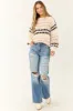Ivory Crochet Abstract Pattern Knit Sweater sold by Lime Lush