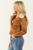 Brown Sugar Faux Leather Biker Jacket sold by Lime Lush