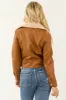 Brown Sugar Faux Leather Biker Jacket sold by Lime Lush