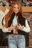 Black Sherpa Zip Up Collared Puffer Vest sold by Lime Lush