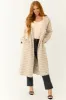 Ivory and Latte Houndstooth Pattern Trench Coat sold by Lime Lush